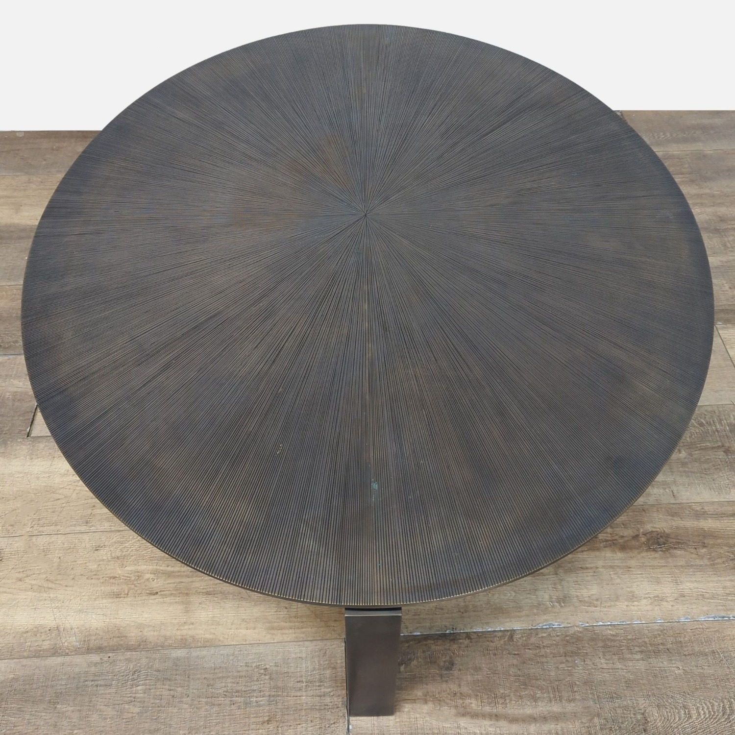 Sunburst Textured Metal Coffee Table	 - image-6