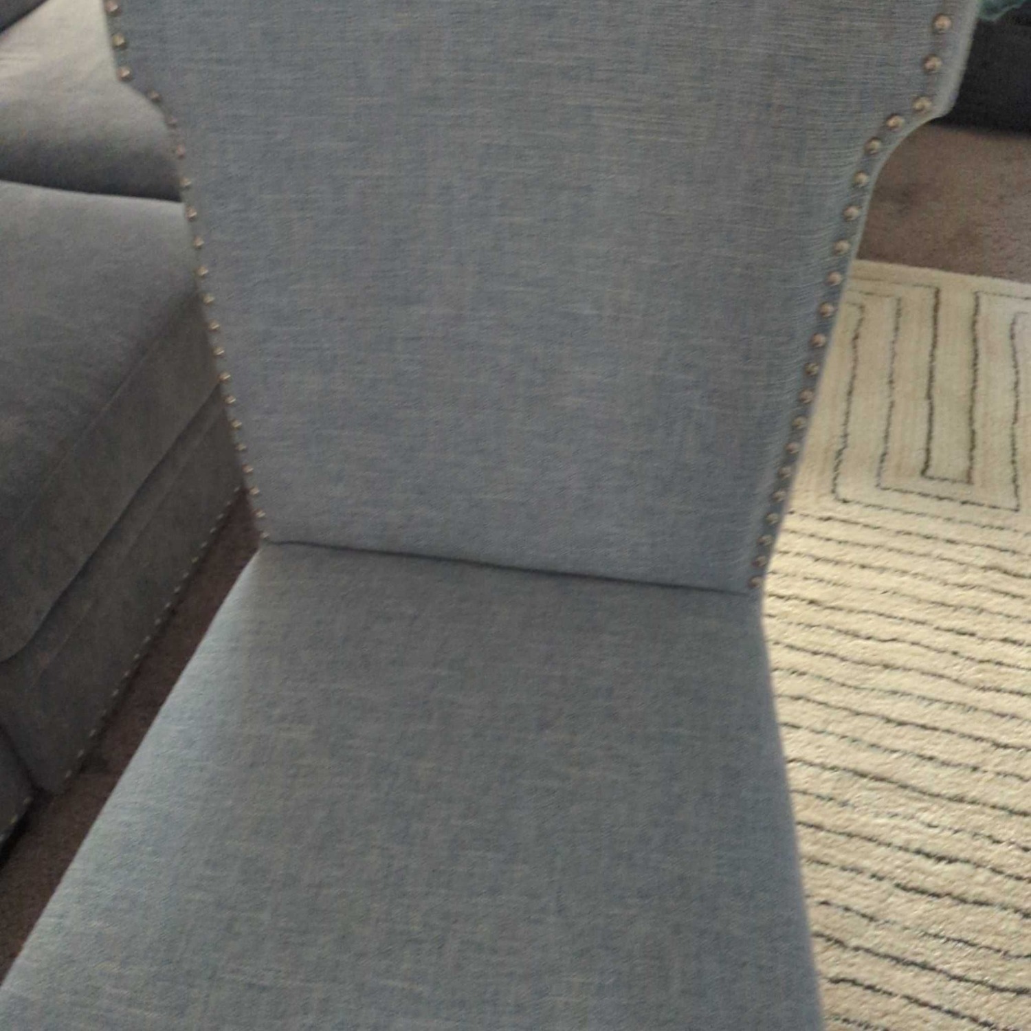 Upholstered Dining Chair with Nailhead Trim - image-1