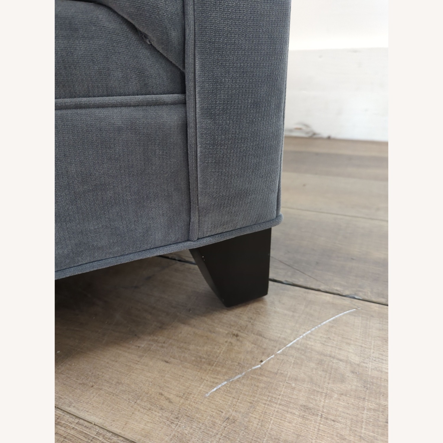 Macy's 3-Seat Tufted Velvet Sofa in Light Blue - image-6