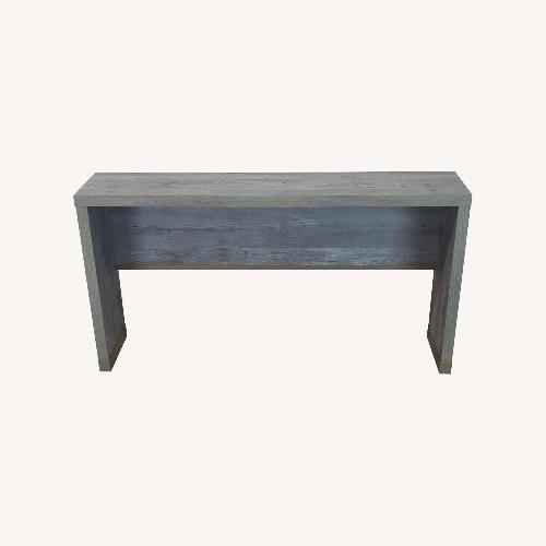 Used Wood Console Table with Metal Trim	 for sale on AptDeco