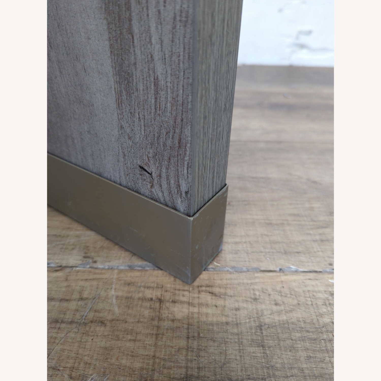 Wood Console Table with Metal Trim	 - image-5