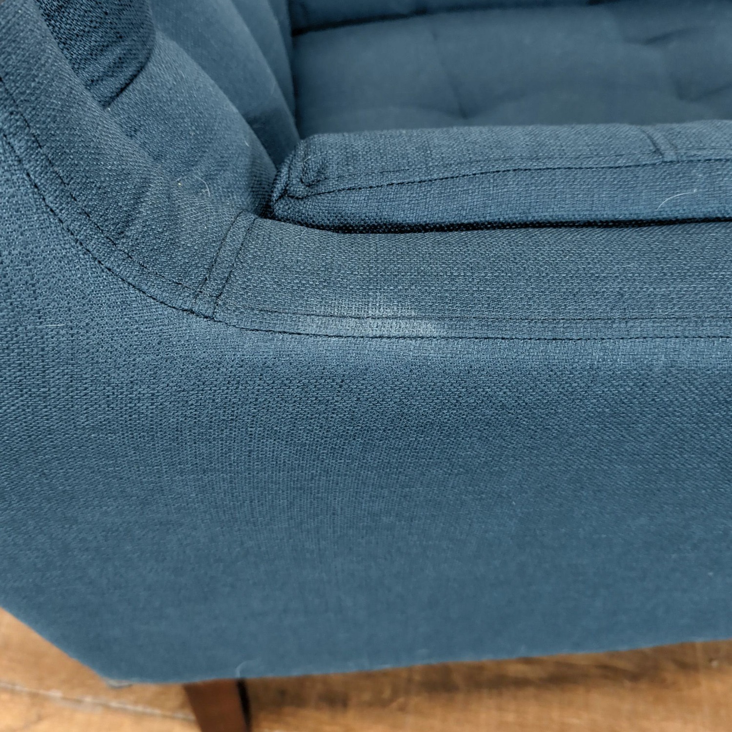 Mid-Century Style Navy Accent Chair - image-4