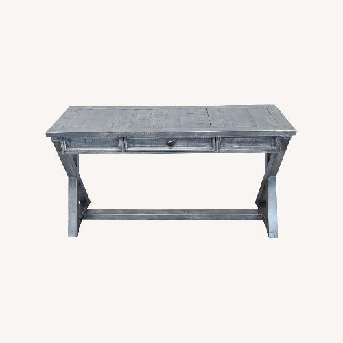 Used Rustic One Drawer Console Table with Crossed Legs	 for sale on AptDeco