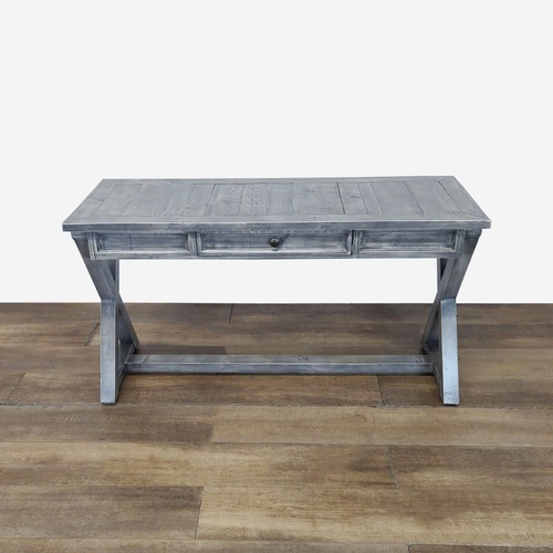 Used Rustic One Drawer Console Table with Crossed Legs	 for sale on AptDeco