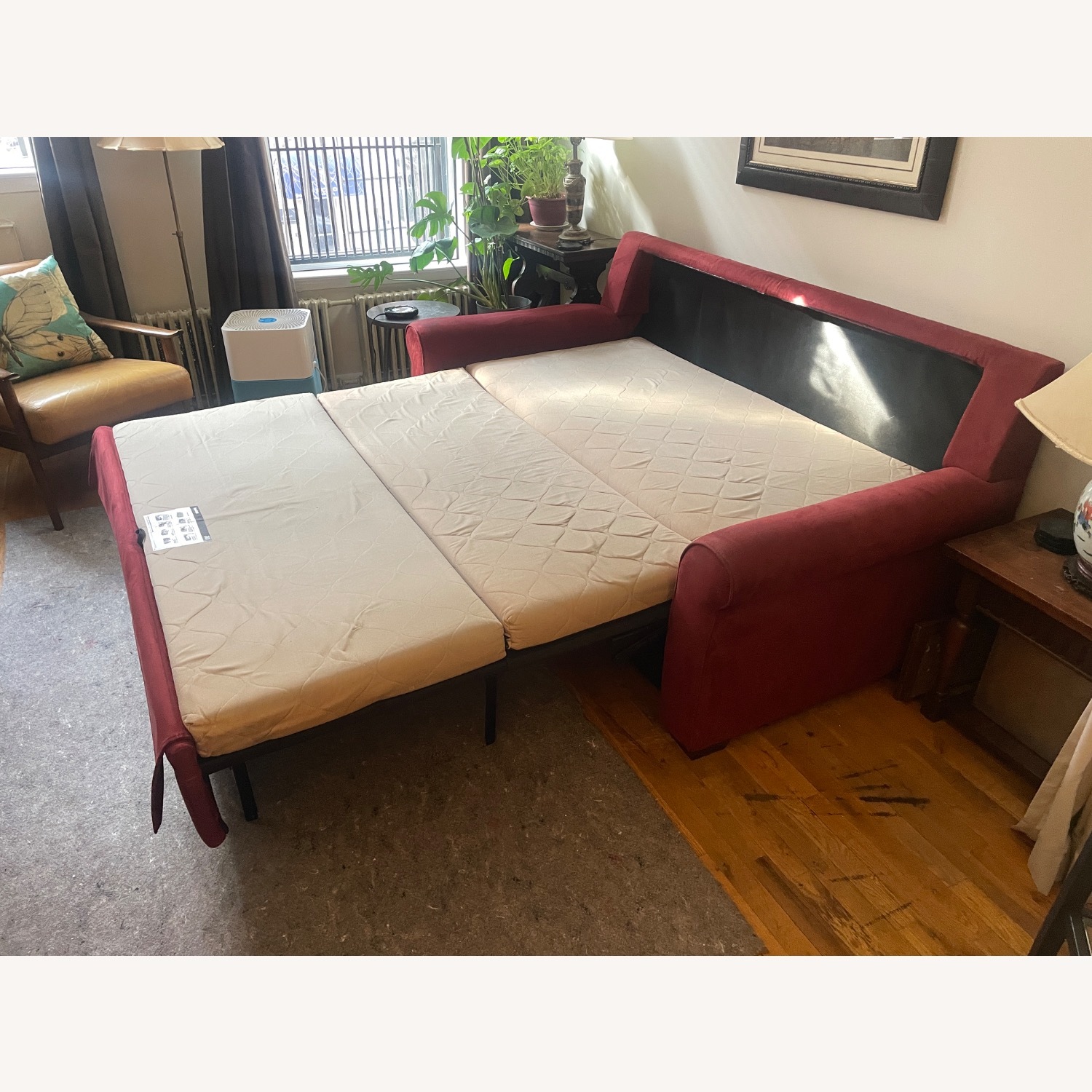 Macy's Radford Red Fabric Sleeper Sofa - image-3