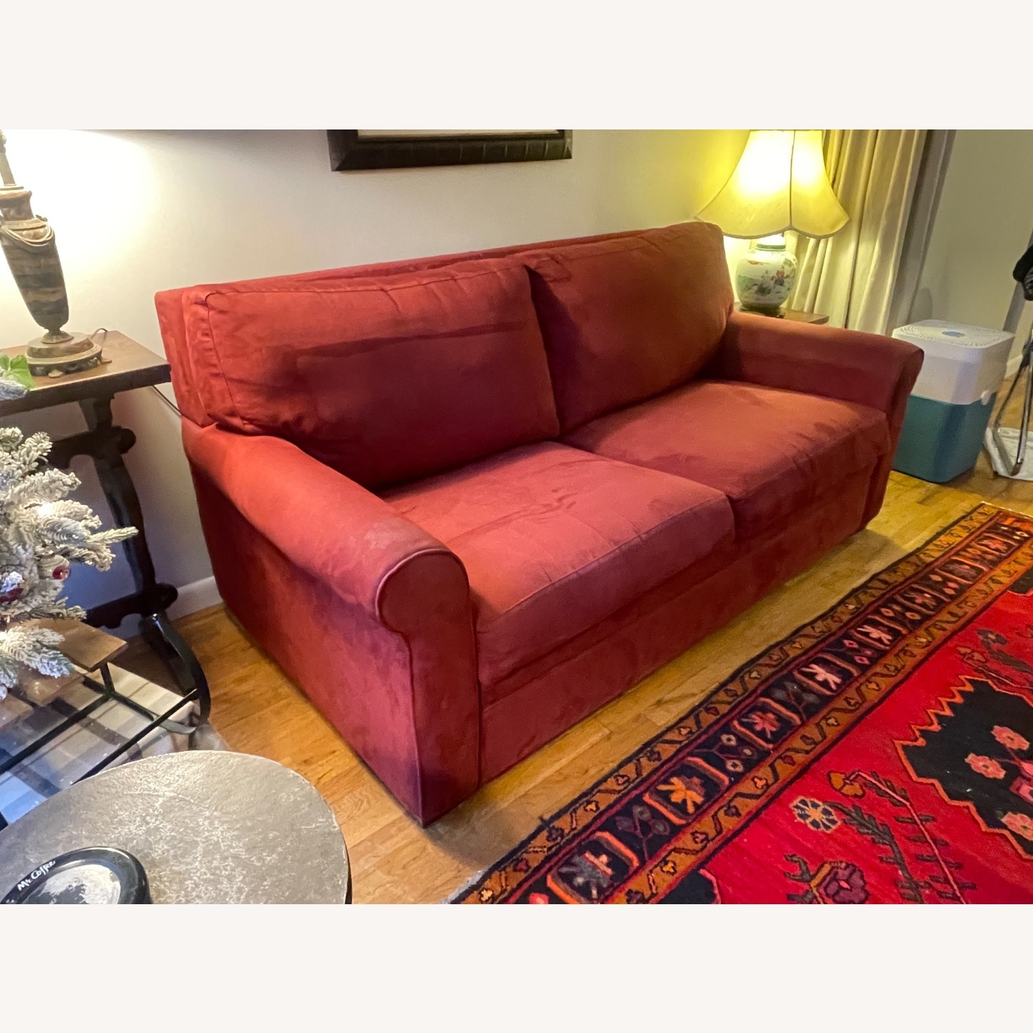 Macy's Radford Red Fabric Sleeper Sofa - image-4