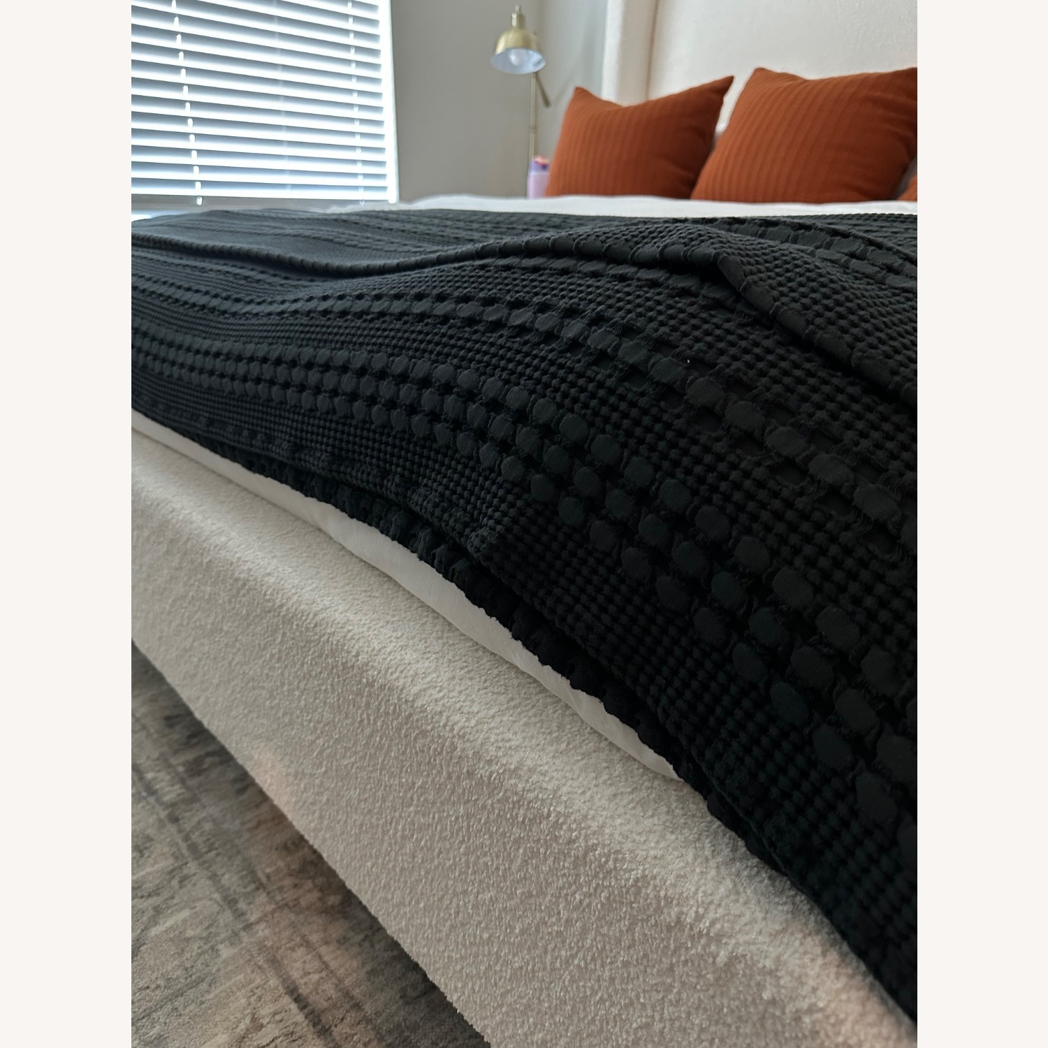 Alena Beige Upholstered King Bed - image-5