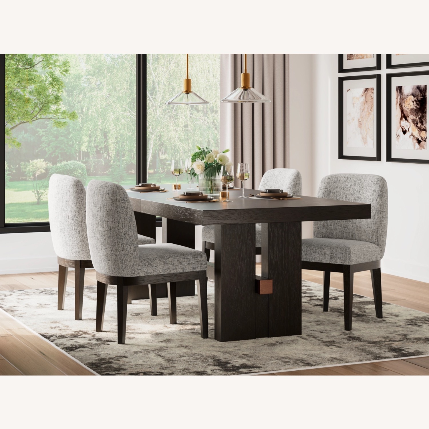 Ashley Furniture Burkhaus Dark Brown Dining Set - image-7