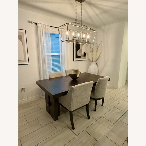 Used Ashley Furniture Burkhaus Dark Brown Dining Set for sale on AptDeco