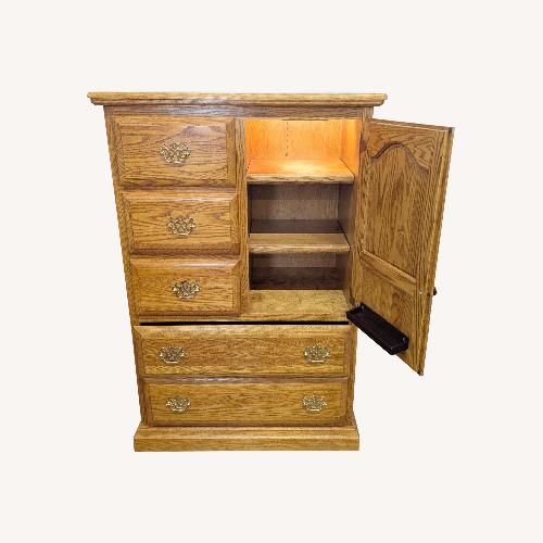 Used Classic Oak Chest with Cabinet for sale on AptDeco
