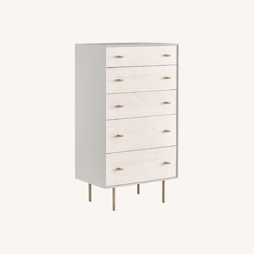 Used West Elm Modernist Wood & Lacquer 5-Drawer Dresser for sale on AptDeco
