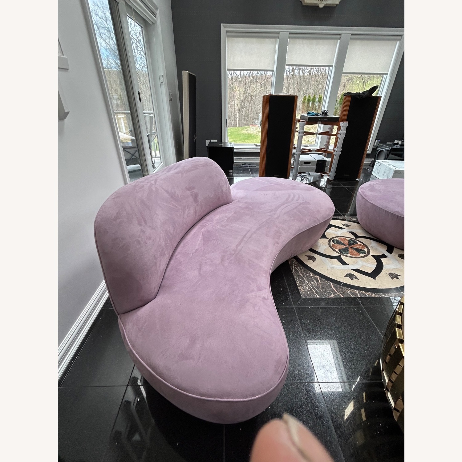 Vladimir Kagan American Leather Curved Zoe Sofa - image-0