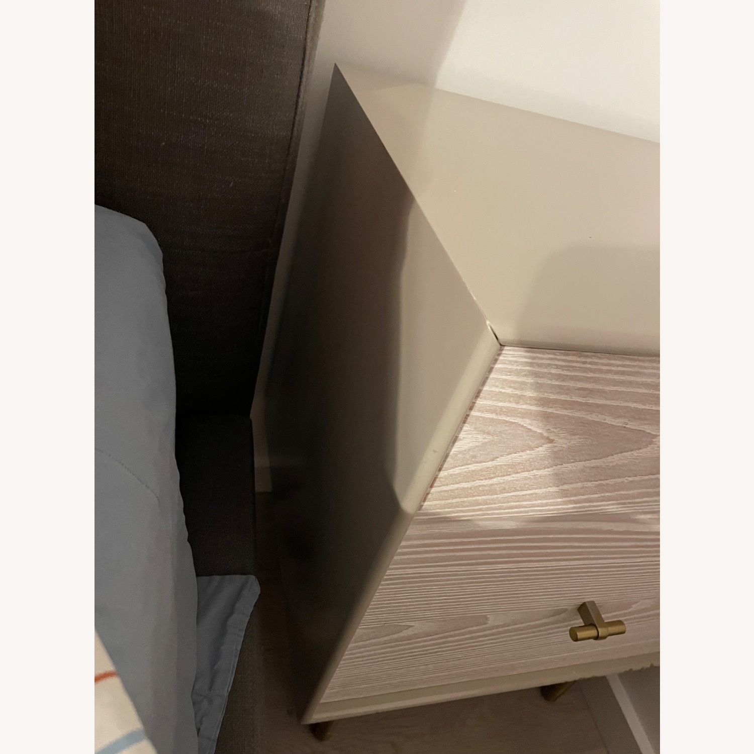 West Elm Modernist Wood & Lacquer Nightstand (19") - Winter Wood, Set of 2 - image-4