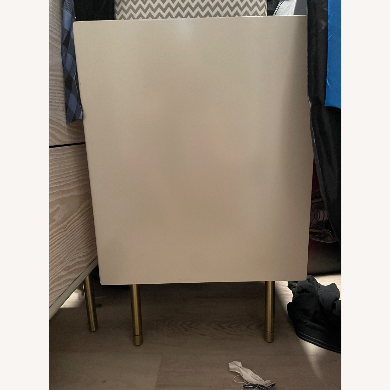 West Elm Modernist Wood & Lacquer Nightstand (19") - Winter Wood, Set of 2 - image-3