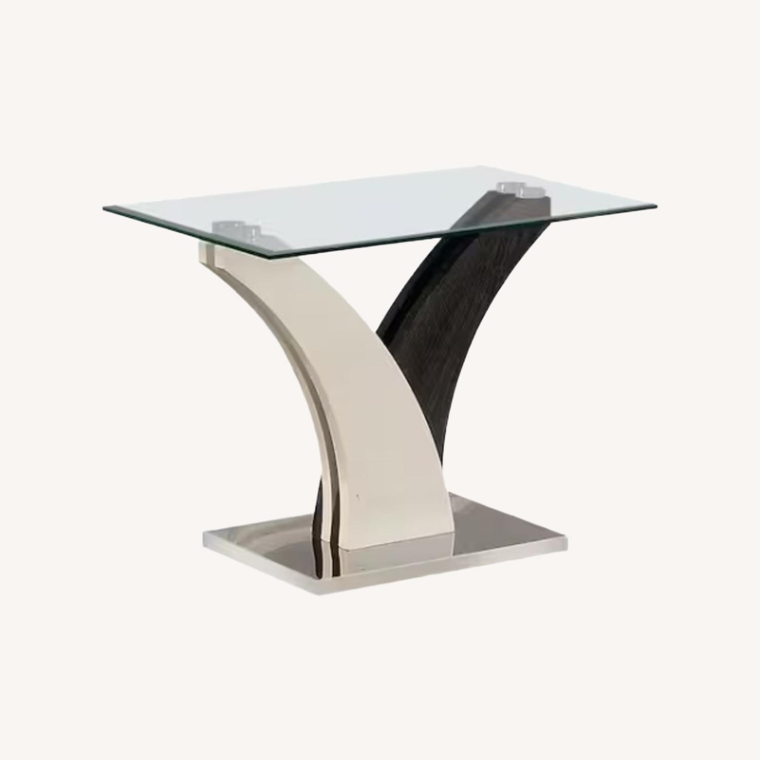 Furniture of America Glass Side Table - image-0