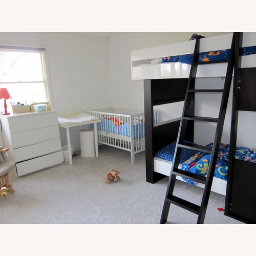 Used Argington Uffizi Dark Brown Wood Bunk Bed for sale on AptDeco