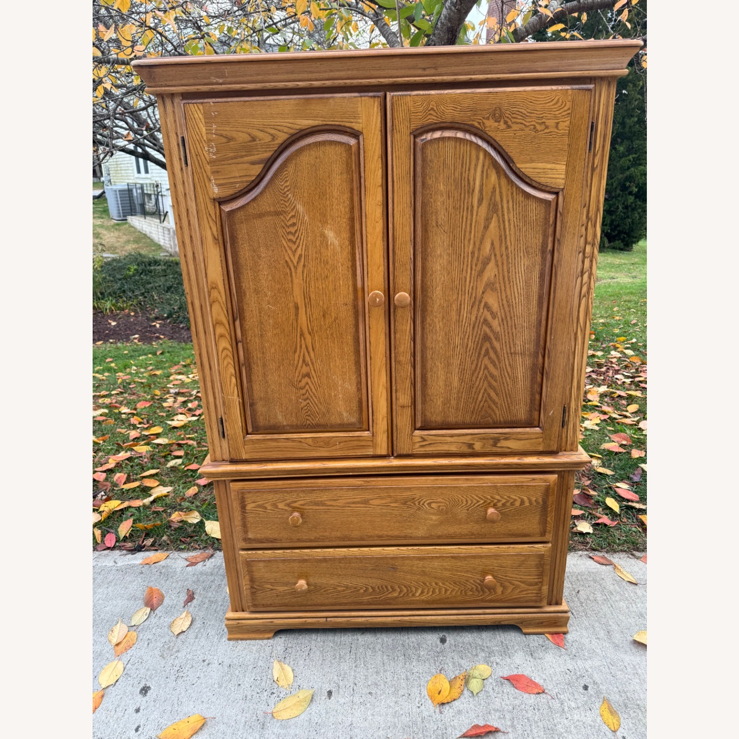Wooden Clothing Armoire - image-0