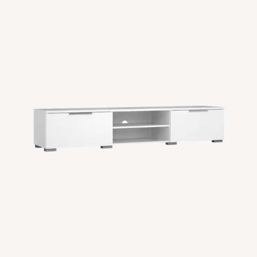 Used Wayfair Karlin White Wood Media Storage for sale on AptDeco