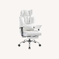 Wayfair White Leather Office Chair
