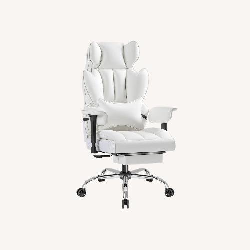 Used Wayfair White Leather Office Chair for sale on AptDeco