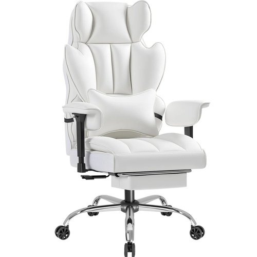Used Wayfair White Leather Office Chair for sale on AptDeco