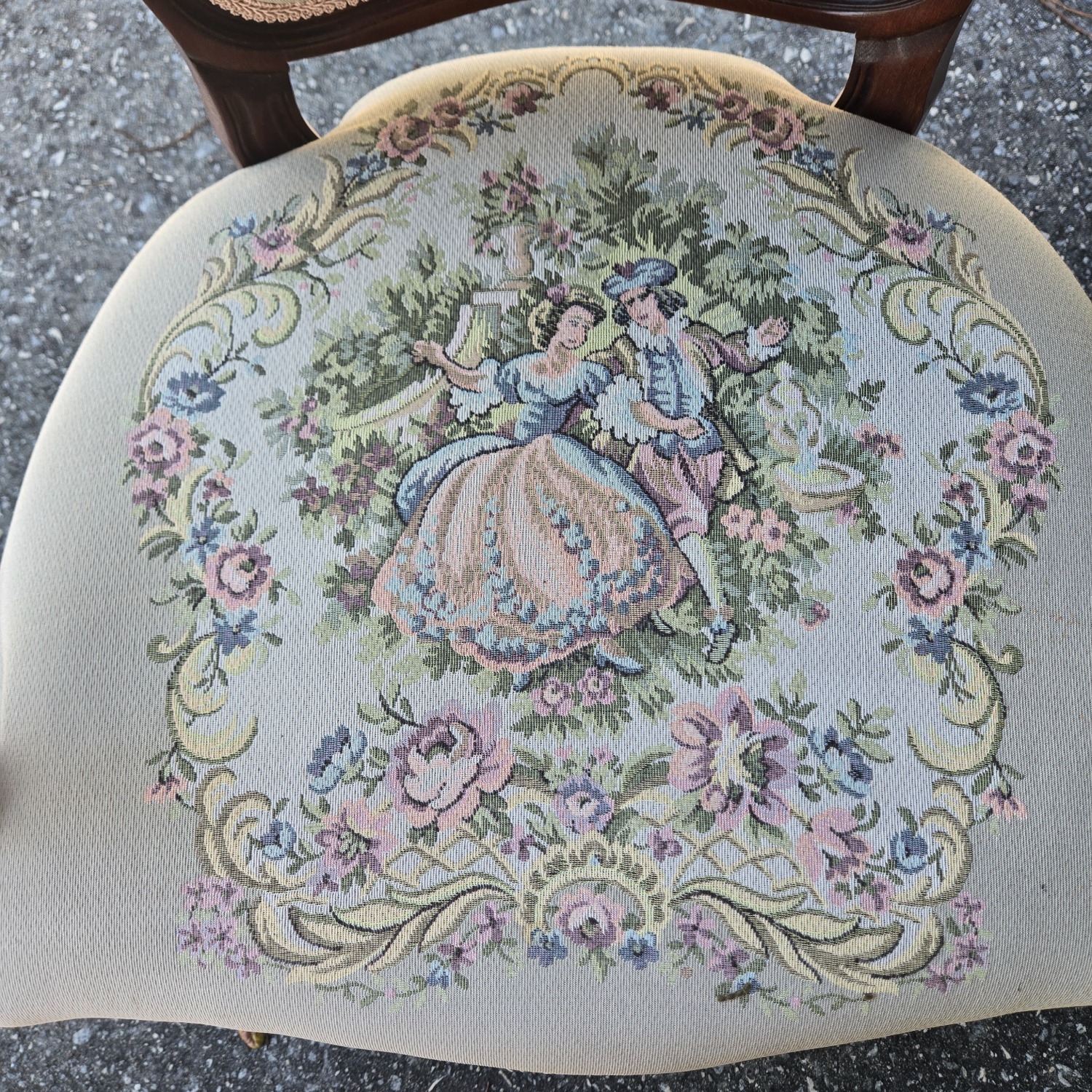 Armchair French Rococo-style Tapestry - image-7