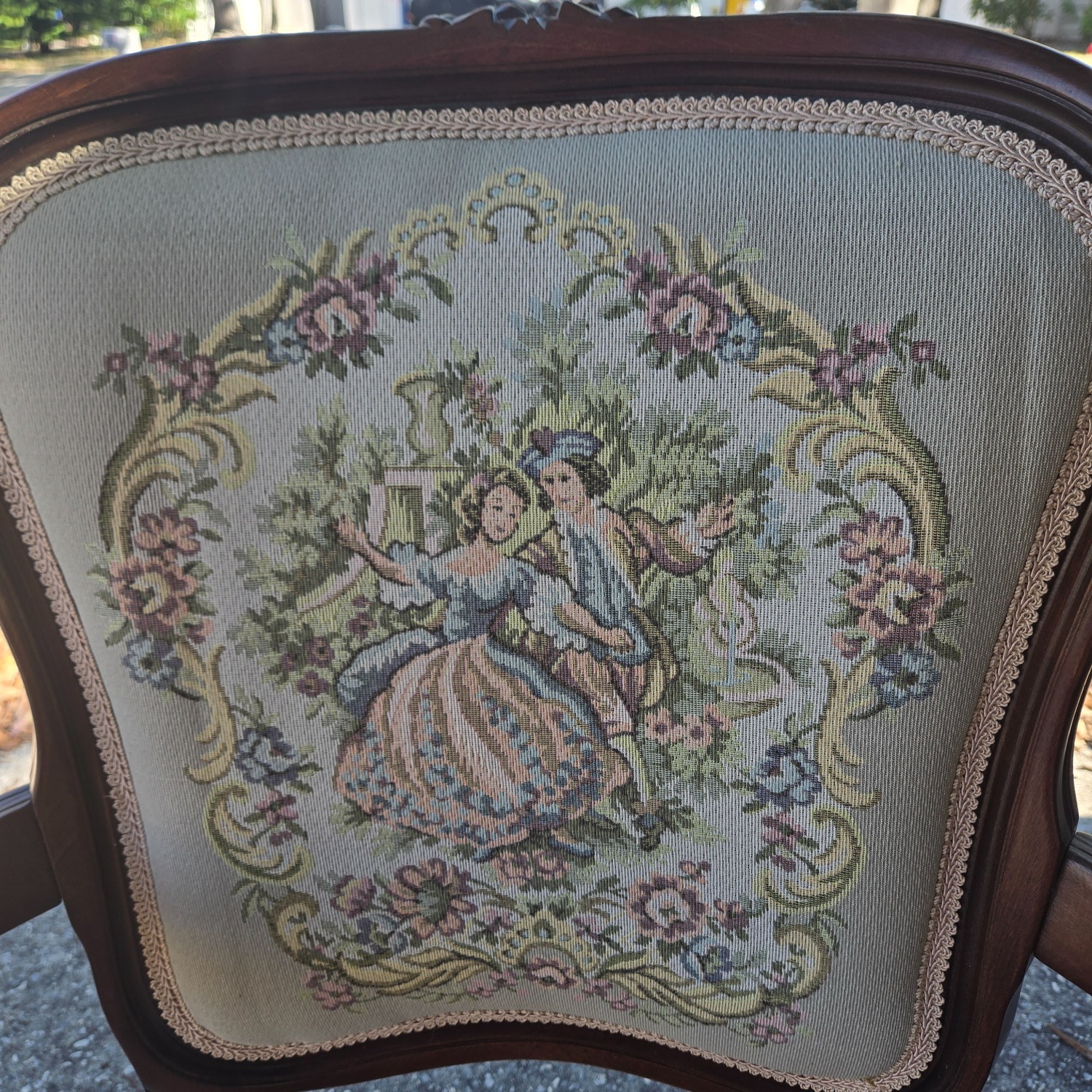 Armchair French Rococo-style Tapestry - image-6