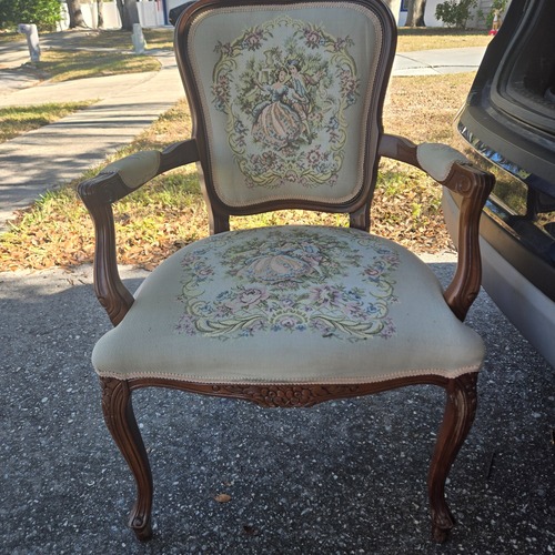 Used Armchair French Rococo-style Tapestry for sale on AptDeco