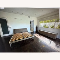 Natural Leather King Bed