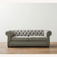 Pottery Barn Light Gray Fabric Loveseat