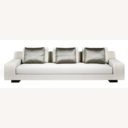 Used White Fabric 3+ Seater Sofa for sale on AptDeco