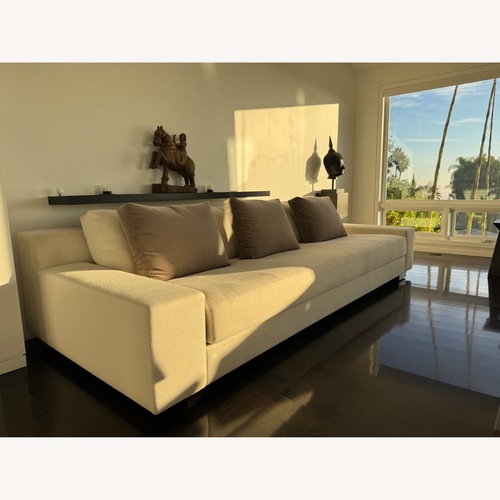 Used White Fabric 3+ Seater Sofa for sale on AptDeco