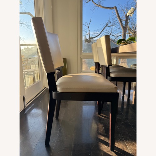 Used White Leather Dining Chairs for sale on AptDeco