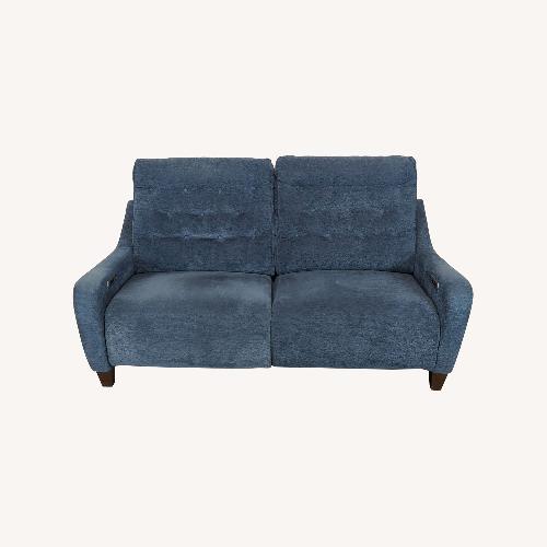 Used Parker House Chelsea Power Loveseat in Willow Blue for sale on AptDeco