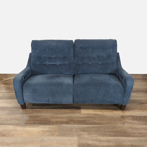 Used Parker House Chelsea Power Loveseat in Willow Blue for sale on AptDeco