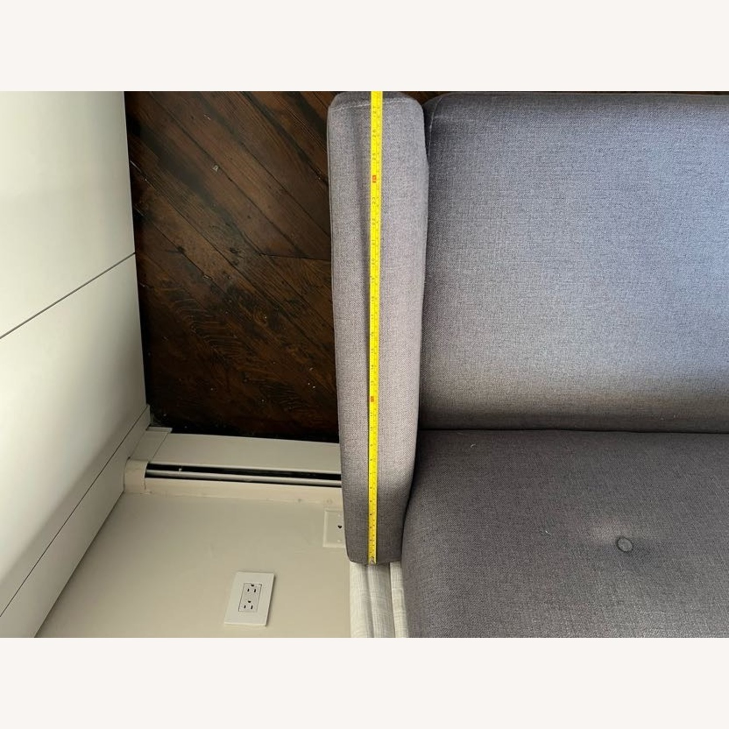 Mid-century Modern Tufted Fabric Upholstered Sofa - image-7