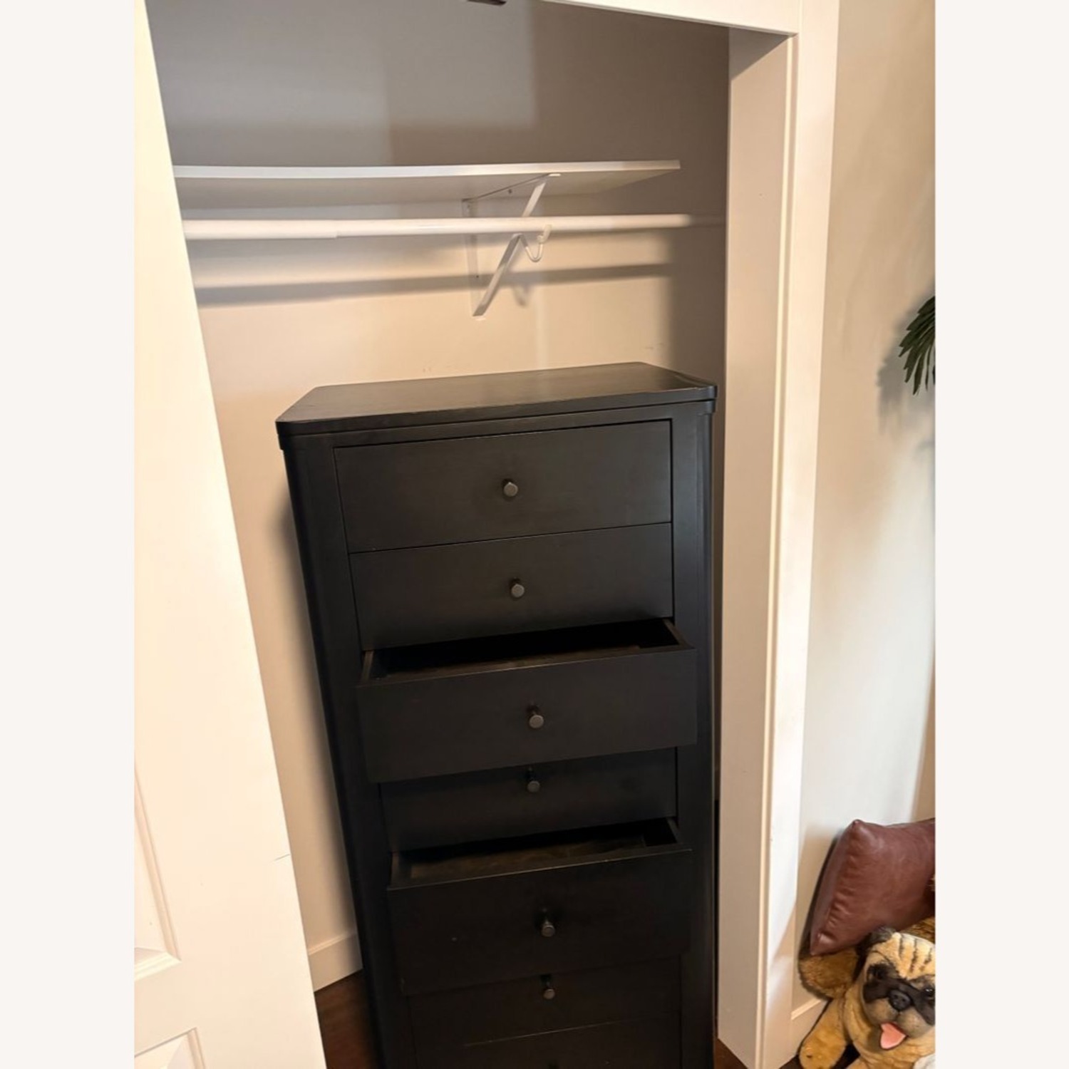 Crate and Barrel Tall Black 7-Drawer Chest - image-8