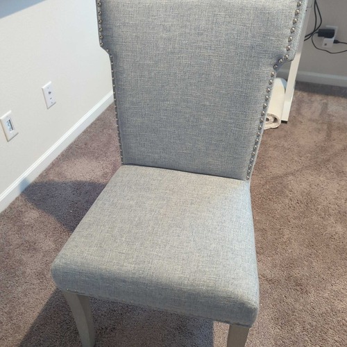 Used Upholstered Dining Chair with Nailhead Trim	 for sale on AptDeco