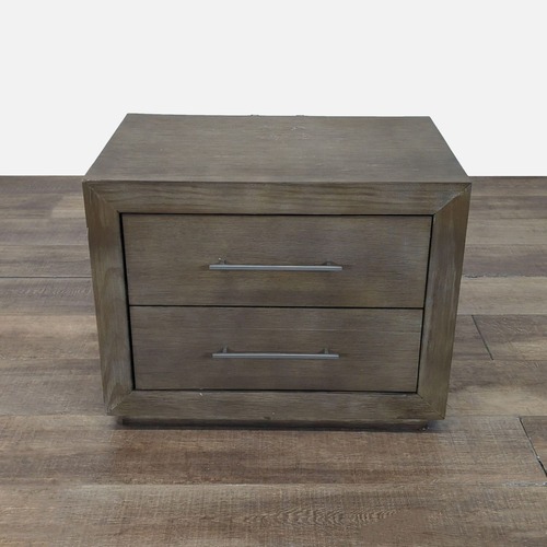 Used Brooks Two Drawer Solid Wood Nightstand	 for sale on AptDeco
