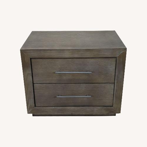 Used Brooks Two Drawer Solid Wood Nightstand	 for sale on AptDeco