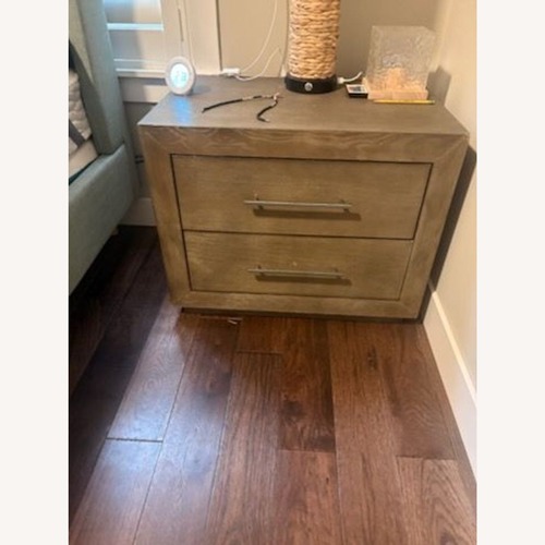 Used Brooks Two Drawer Solid Wood Nightstand	 for sale on AptDeco