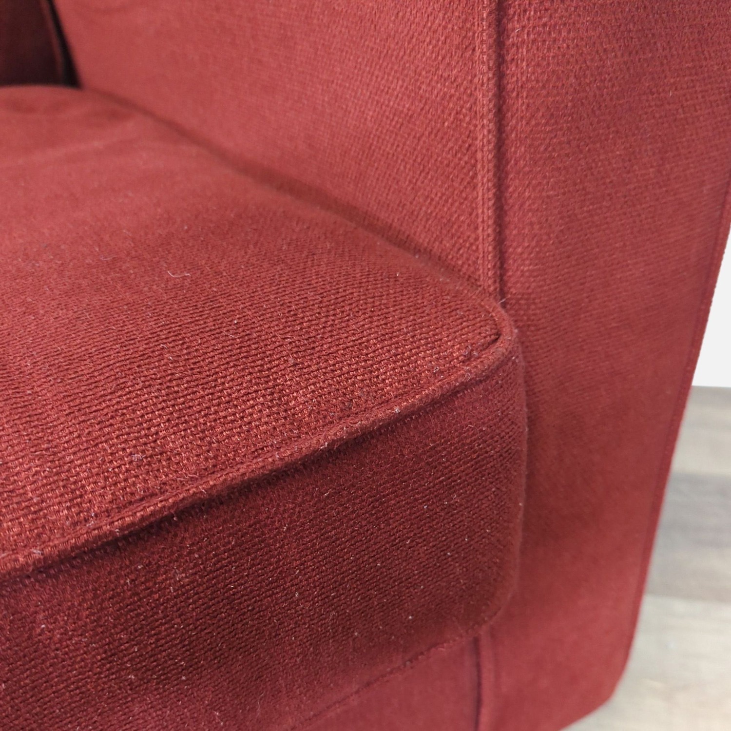 Modern Dark Red 3 Seat Sofa - image-5