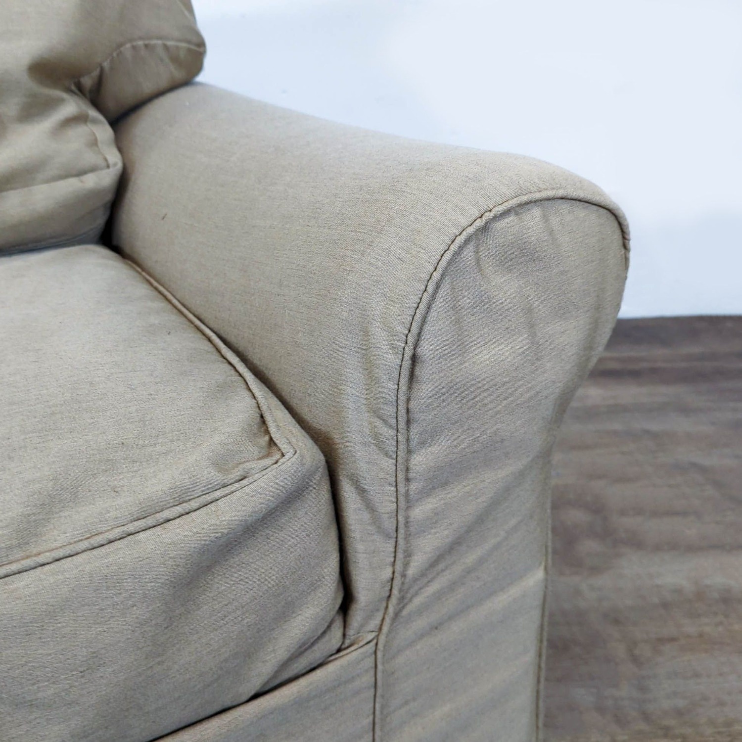 Traditional Slipcovered Lounge Chair with Matching Ottoman - image-2