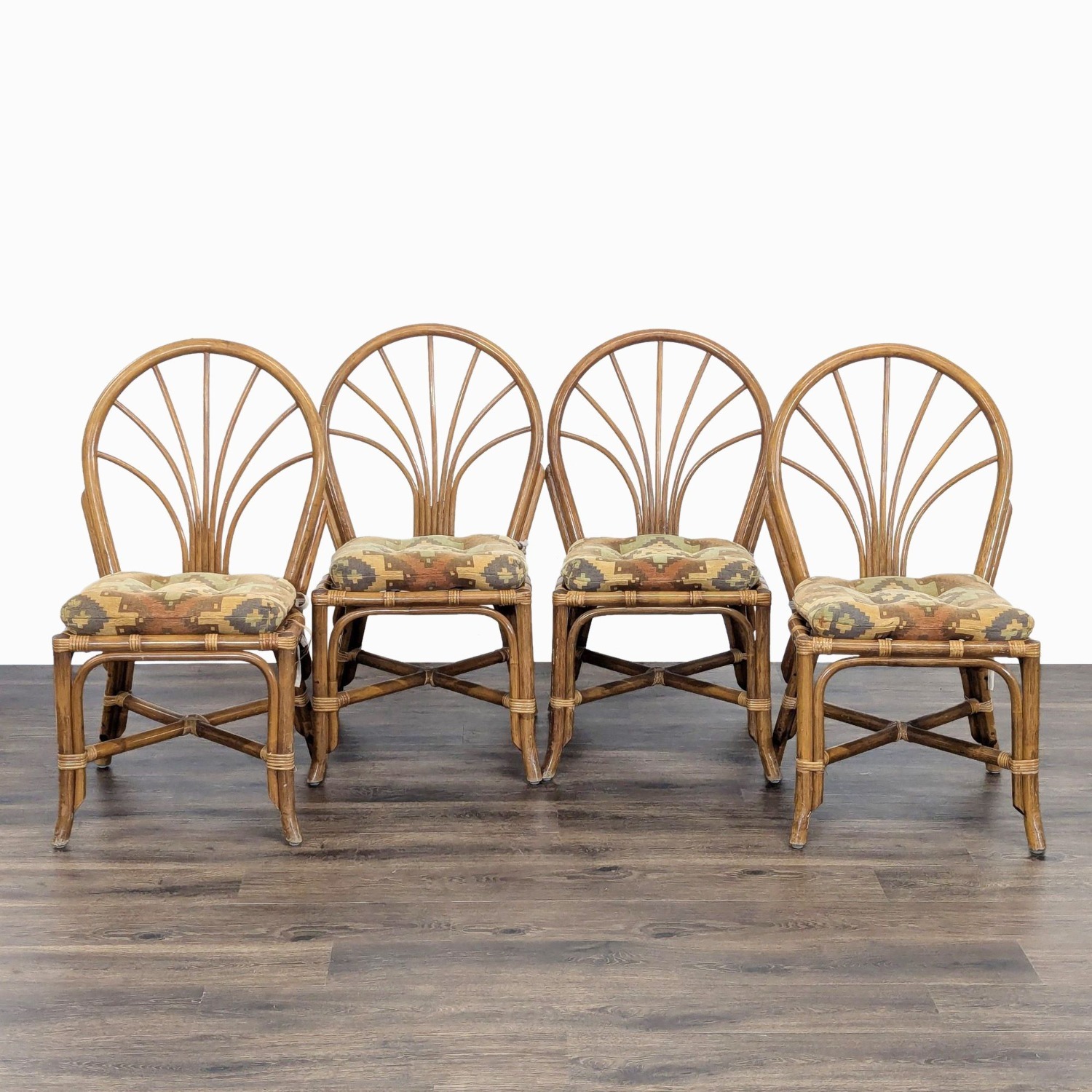 4-Seater Rattan Dining Set with Glass Table  - image-3