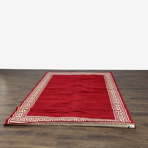 Used Taj Mahal Greek Key Pattern Area Rug for sale on AptDeco