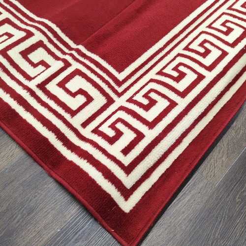 Used Taj Mahal Greek Key Pattern Area Rug for sale on AptDeco