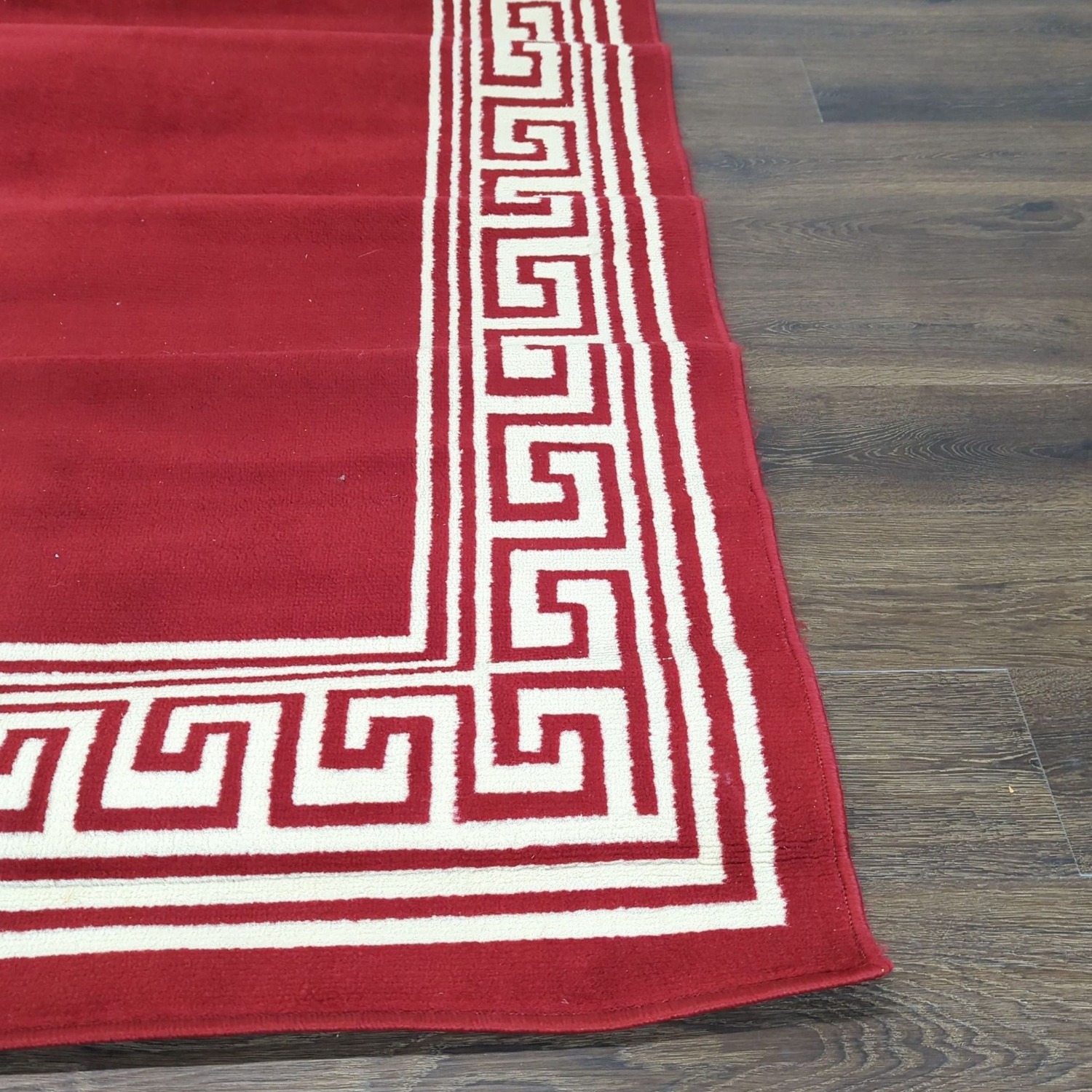 Taj Mahal Greek Key Pattern Area Rug - image-4