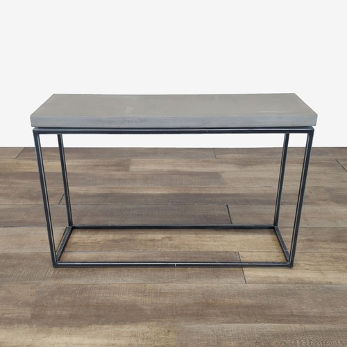 Used Structube Faux Stone Console Table on Metal Frame for sale on AptDeco