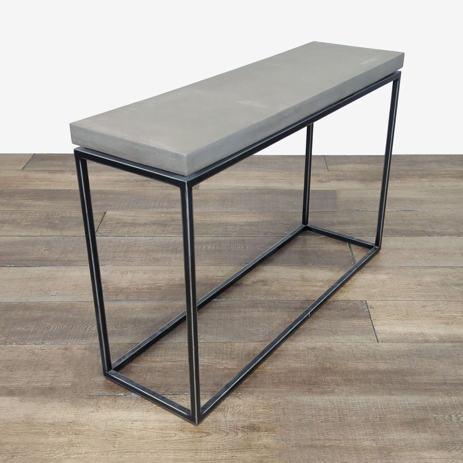 Structube Faux Stone Console Table on Metal Frame - image-1