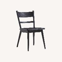 Crate & Barrel Arno Black Dining Chairs
